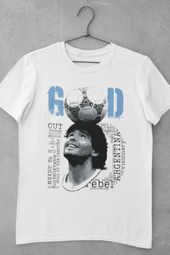 God - Maradona t shirt with unique artwork