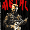 A Metallica t shirt design featuring a large digital print of an original acrylic painting of James Hetfield playing his guitar