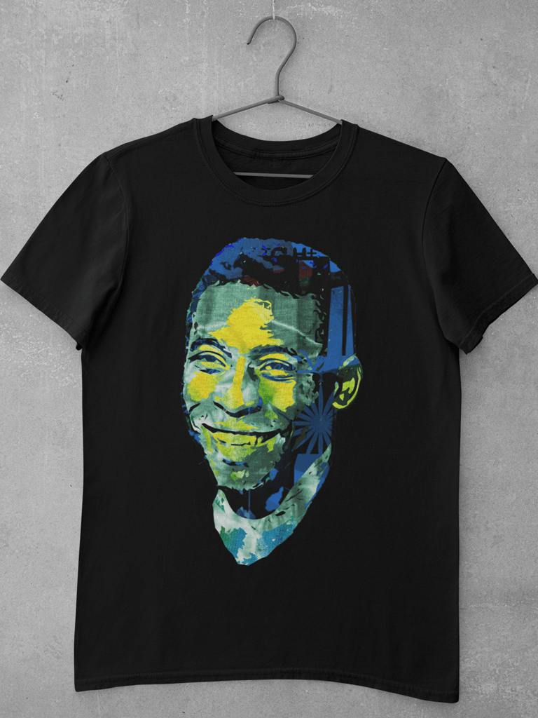 Shady Stuffs - Buy this unique Pele t shirt with original collage portrait