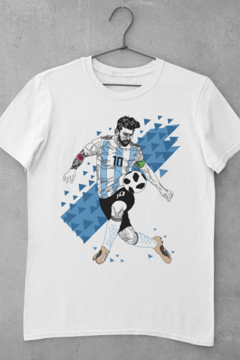 Playmaker - Messi t shirt with unique line art