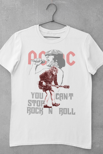 Rock n Roll - ACDC t shirt featuring unique line art